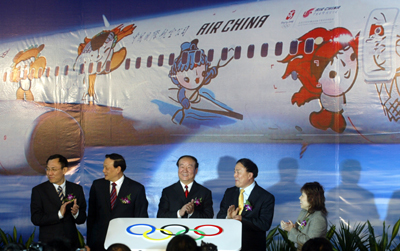 ,,fuwa,,air china,,Olympic Fuwa airliner 