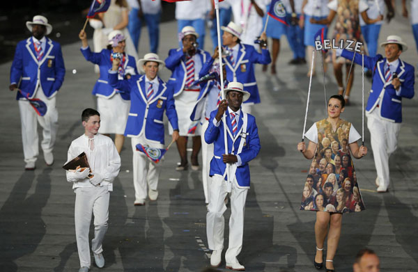 Olympic delegations at opening ceremony