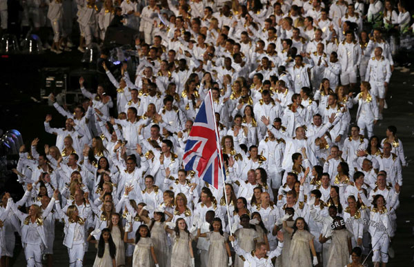 Olympic delegations at opening ceremony