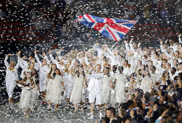 Olympic delegations at opening ceremony