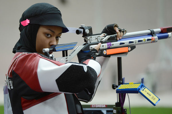 Qatari women's shooter ends up in world's sites