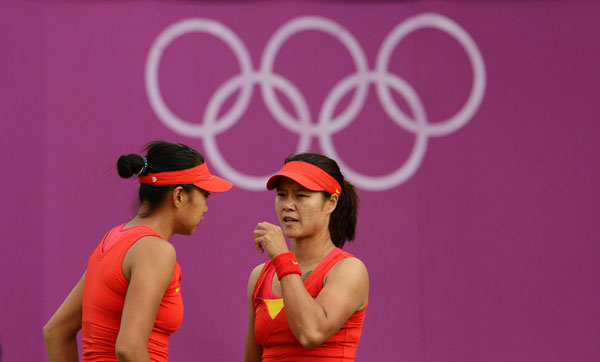 China's tennis ends London tour after Li/Zhang loss