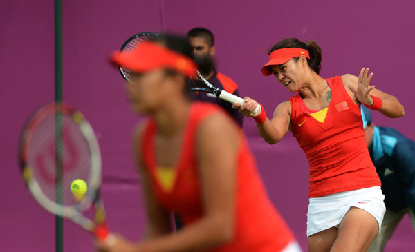 China's tennis ends London tour after Li/Zhang loss