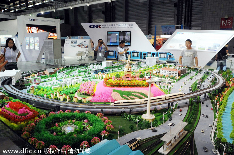 Amazing trains on display in Shanghai