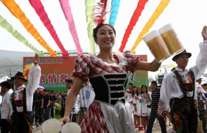 Cute pets at agricultural fair in Changchun