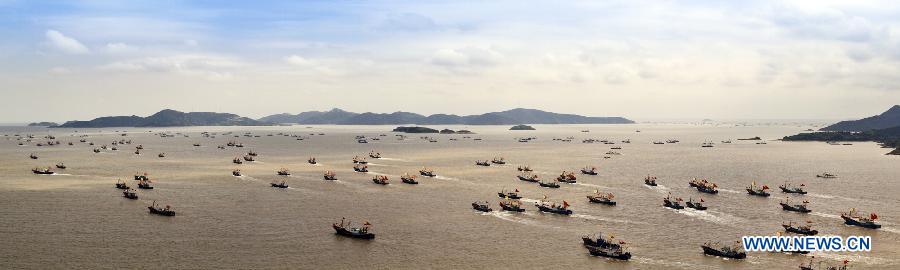 Fishing boats start operation in E. China's Zhejiang