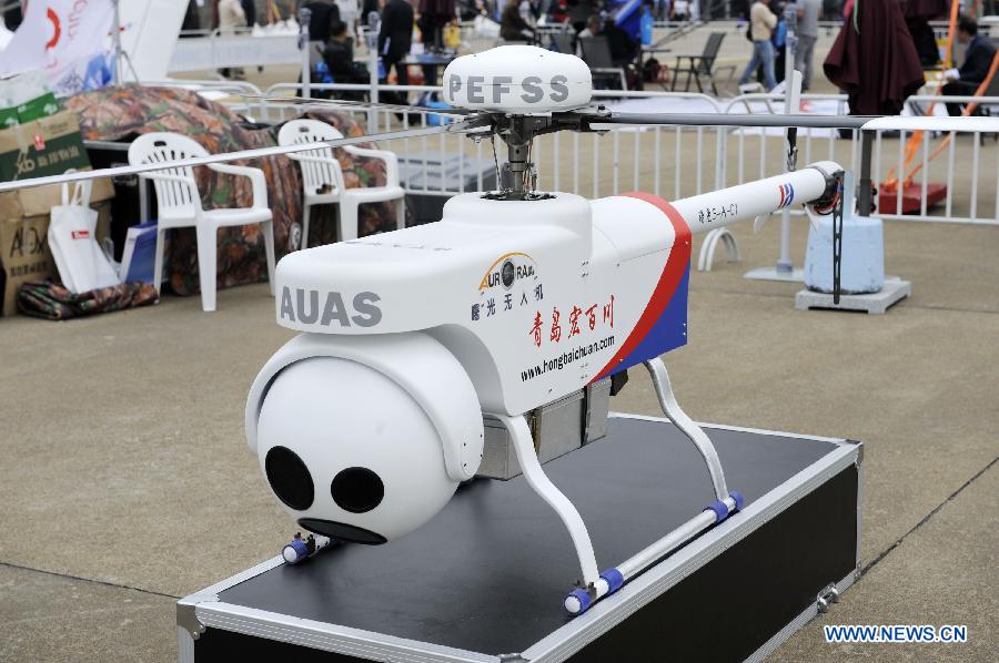 Unmanned aerial vehicles displayed at Zhuhai air show