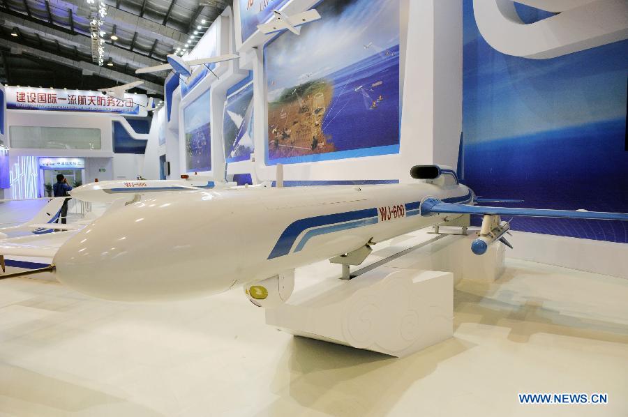 Unmanned aerial vehicles displayed at Zhuhai air show