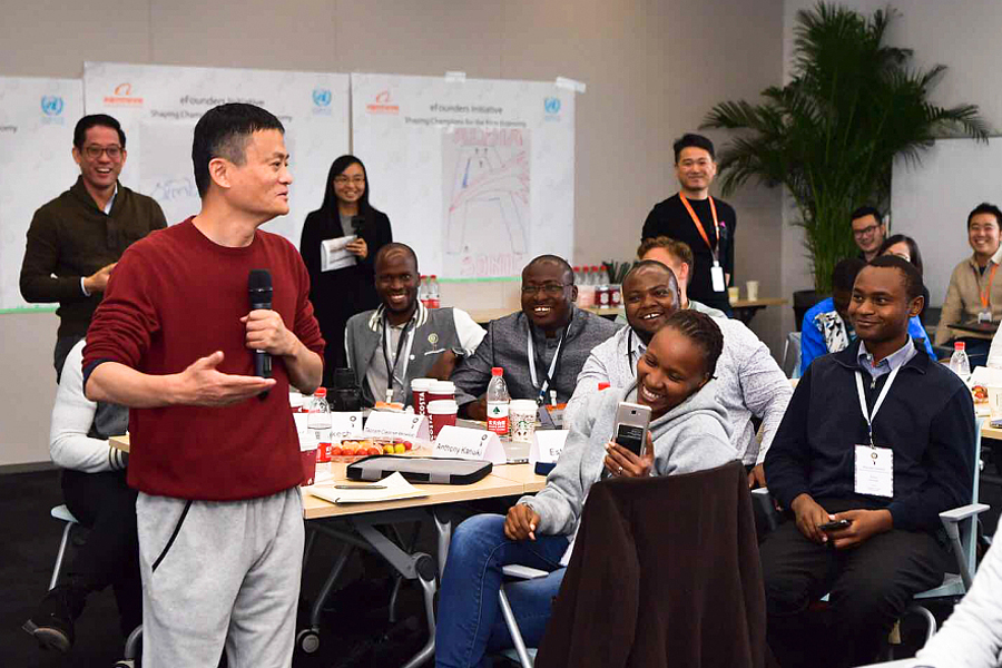 Jack Ma lectures African entrepreneurs at Alibaba