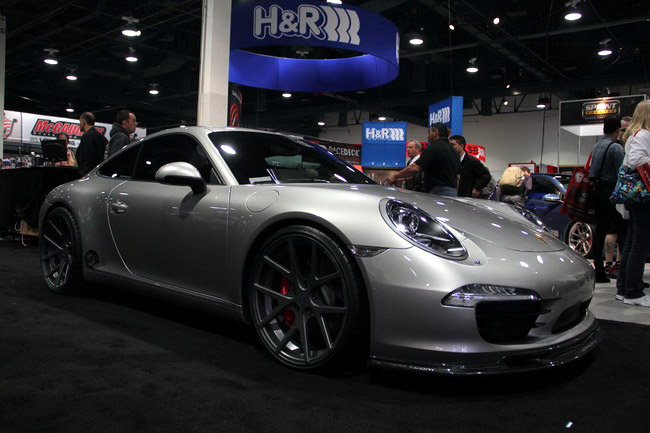 Modified Porsche sports cars at SEMA Show