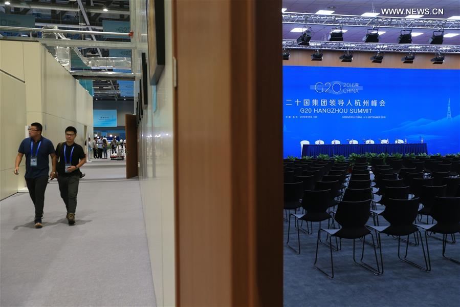 Media center of G20 summit in Hangzhou