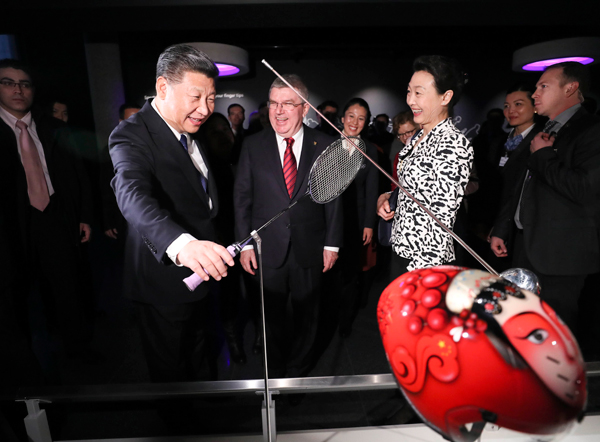 President Xi visits Olympic Museum in Lausanne