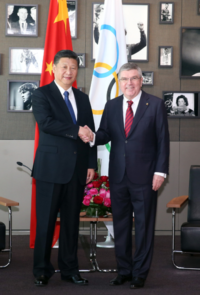 President Xi visits Olympic Museum in Lausanne