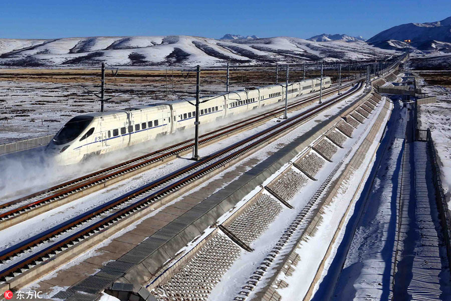 Snowy landscapes offer picture perfect train travel