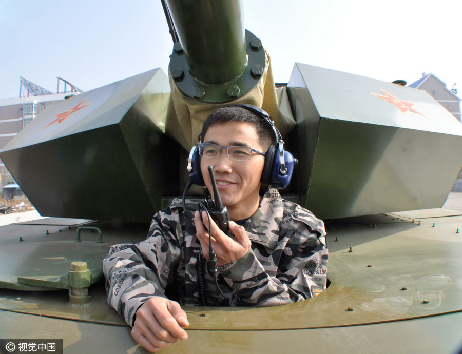 Young men in Shandong build homemade tank