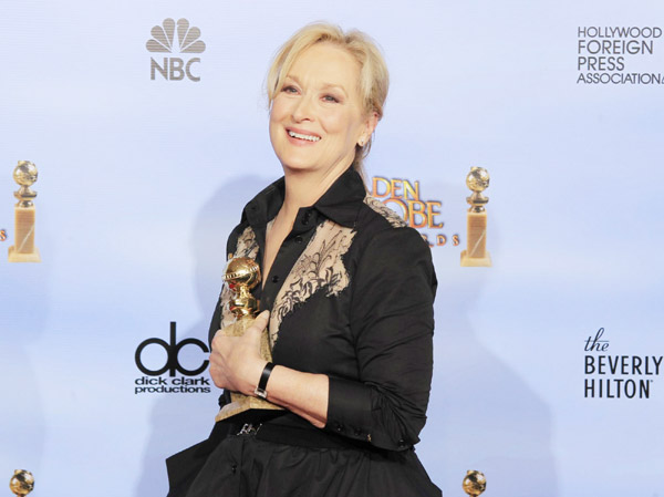 Meryl Streep gets Golden Globe award