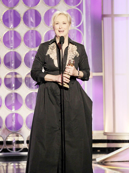 Meryl Streep gets Golden Globe award