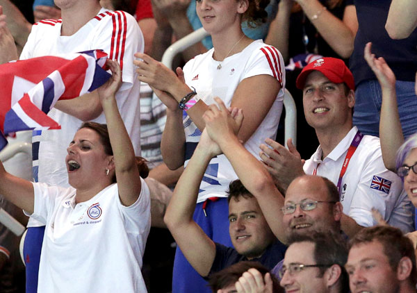 Prince William and Kate cheer at Olympics