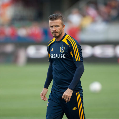 David Beckham hides from female fans