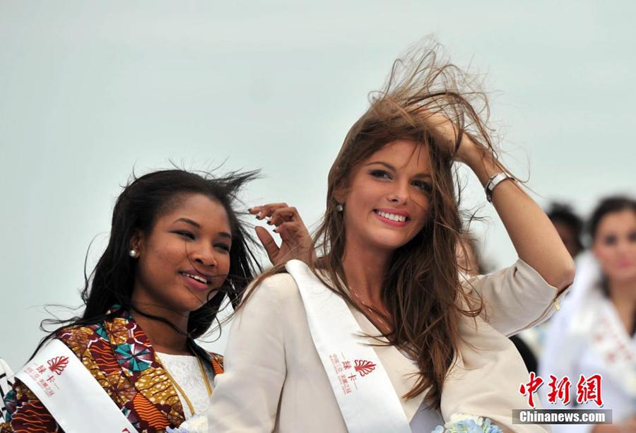 Miss World contestants visit Pingtan in SE China