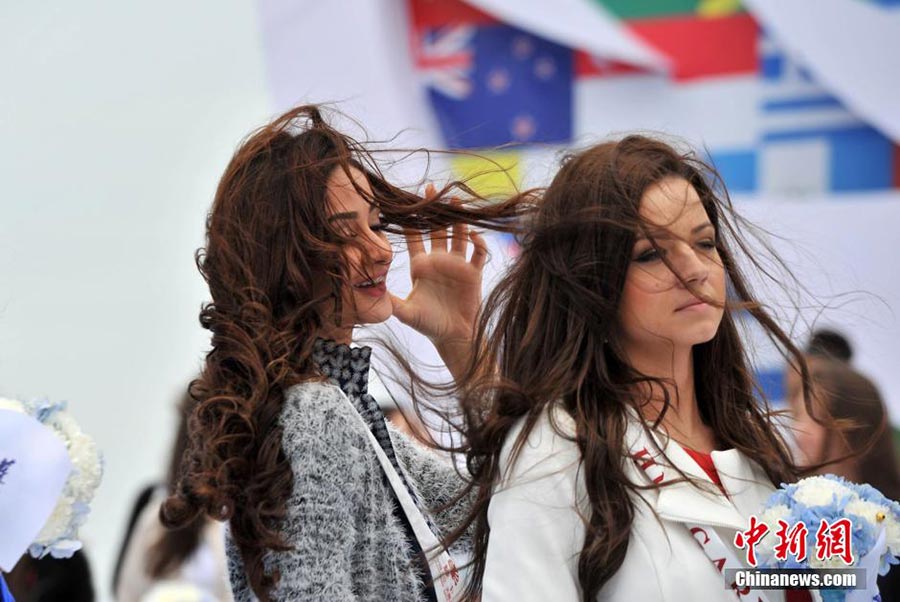 Miss World contestants visit Pingtan in SE China