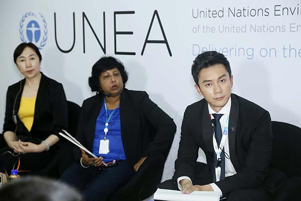 Actor Li tells UN event Beijing's air quality is getting better