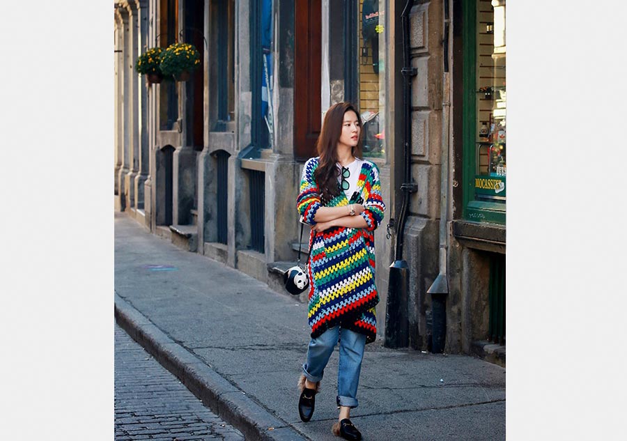 Actress Liu Yifei spotted in Montreal