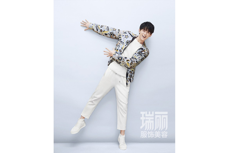 Chinese actor Wu Lei poses for fashion magazine