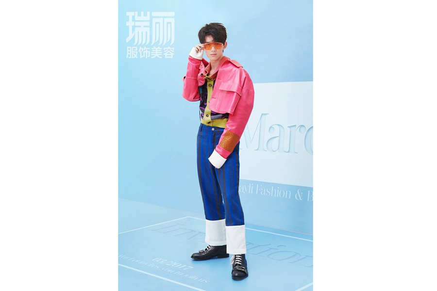 Chinese actor Wu Lei poses for fashion magazine