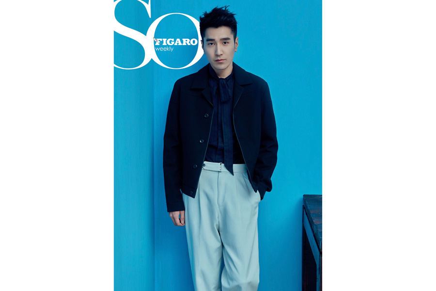 Actor Mark Chao poses for fashion magazine