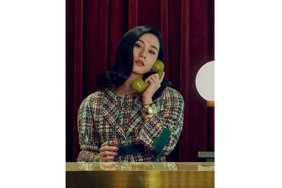 Chinese actress Liu Shishi poses for fashion magazine