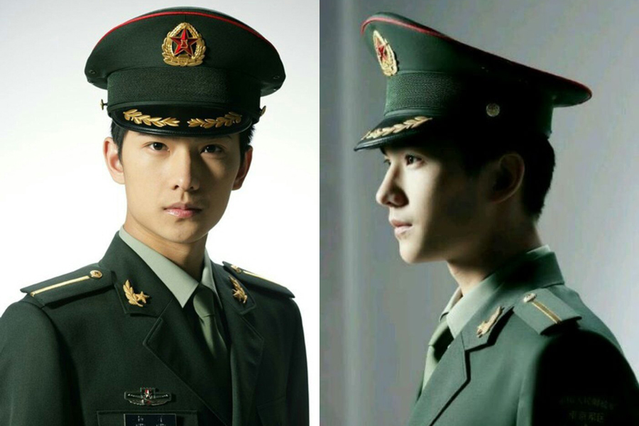 Chinese celebrities in military uniform