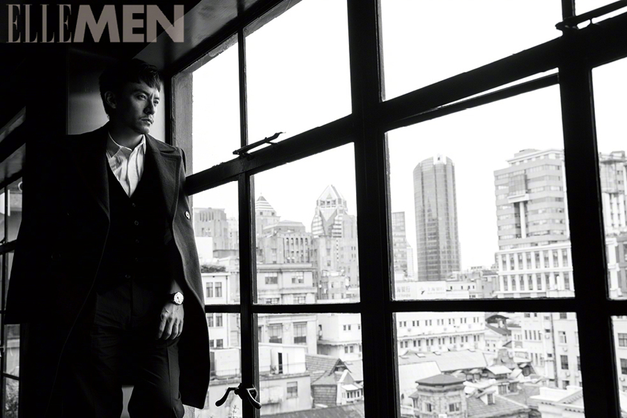 Actor Zhang Zhen poses for the fashion magazine