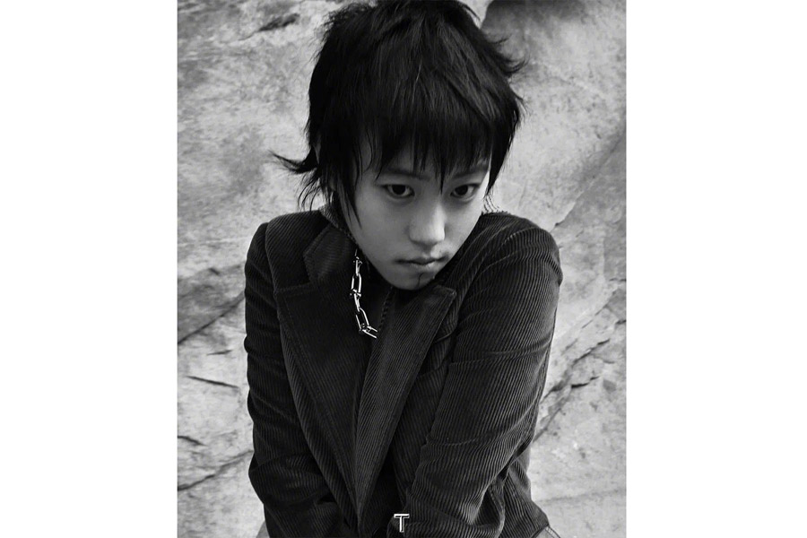 Singer Leah Dou poses for the fashion magazine