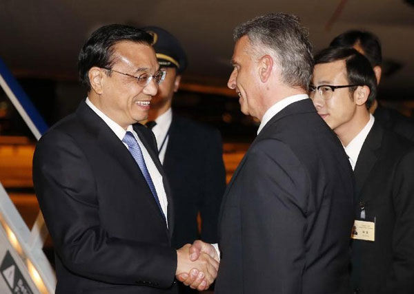 Li arrives in Switzerland for first EU trip