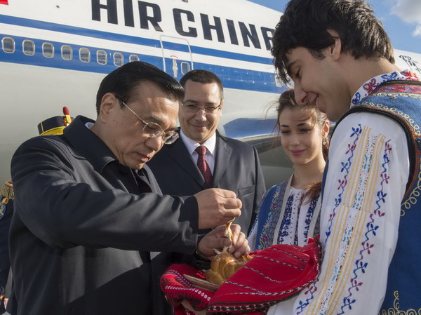 Li kicks off visit to Romania