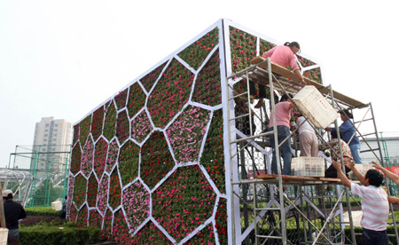 Flowers lighten up a fresh Beijing