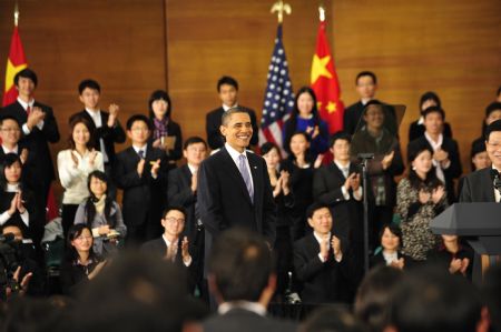 Obama talks with Chinese youth