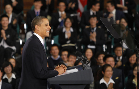 Obama talks with Chinese youth