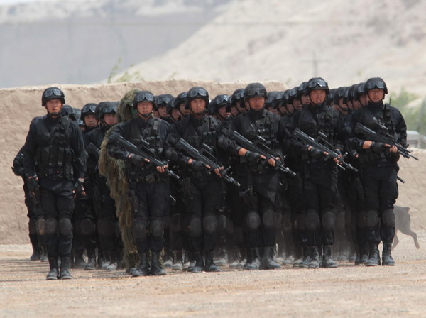 China, Kyrgyzstan, Tajikistan stage joint anti-terror drill