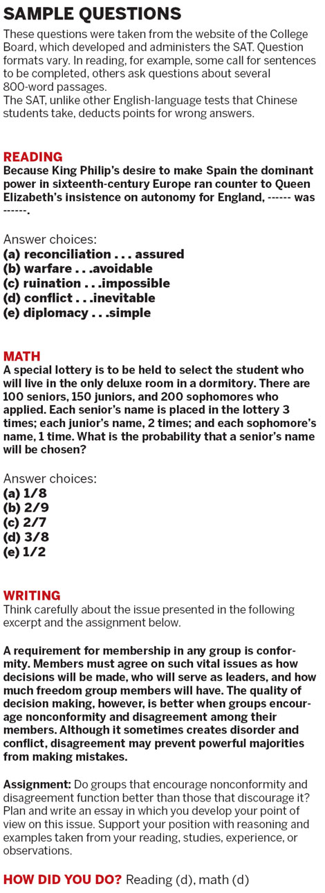 Testing time for study abroad