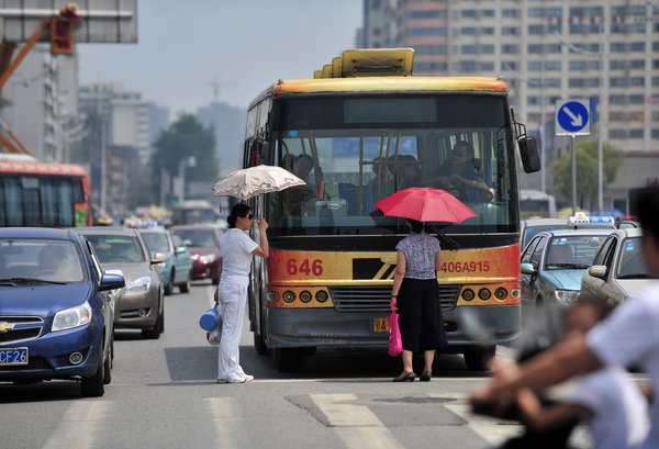 Frustrated commuters block bus in protest