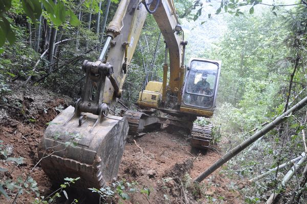 Militia soldiers control forest fire in Hunan