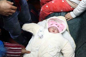 Palm-size baby hangs in there in Chongqing