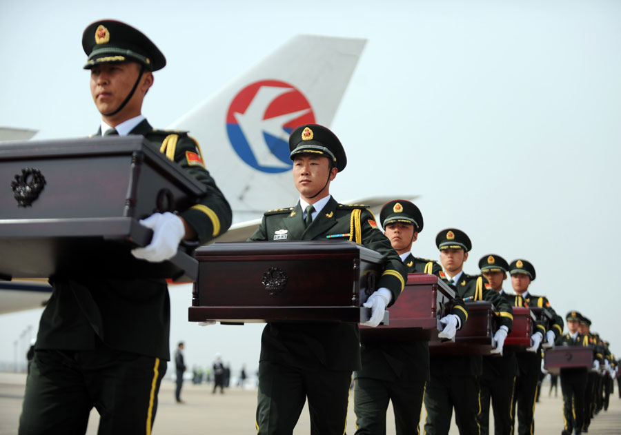 Remains of Chinese soldiers in Korean War return