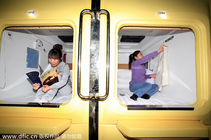 Capsule hotel draws guests