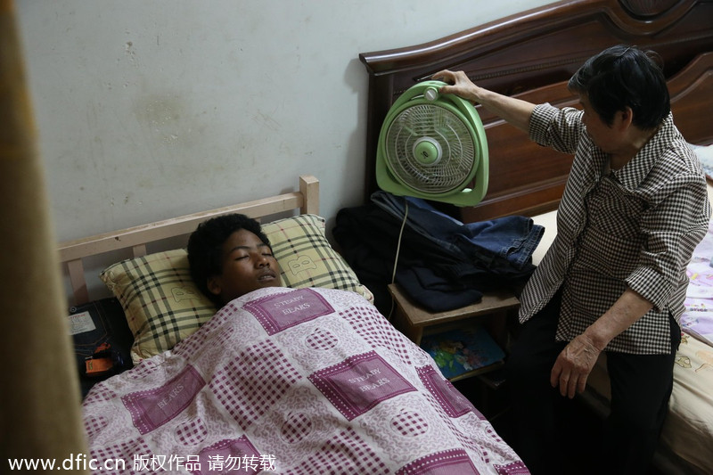 Shanghai woman and her black grandson