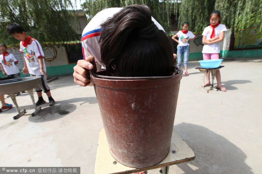 Teaching water safety in Henan