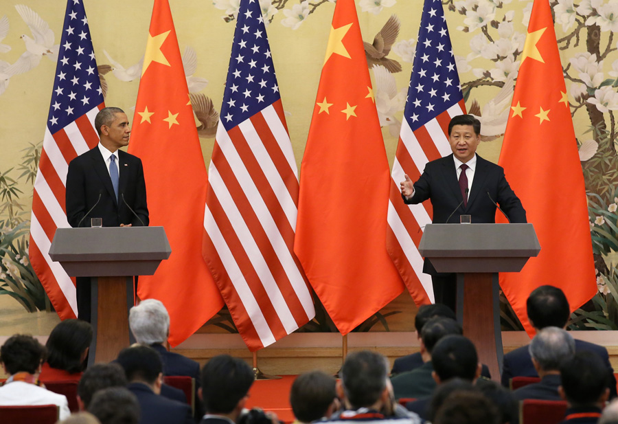 Xi talks with Obama, pledges commitment to new-type of major-country relations