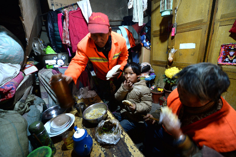 Little Liu lives the cleaner's life